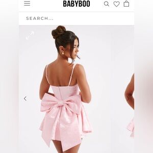 baby boo pink bow dress